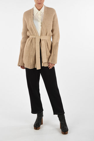 MM4 Cable Knit Cardigan with Belt