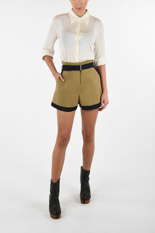MM1 Two-Tone High-Rise Shorts with Belt