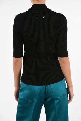 MM4 Ribbed Slim Fit Turtle Neck Sweater