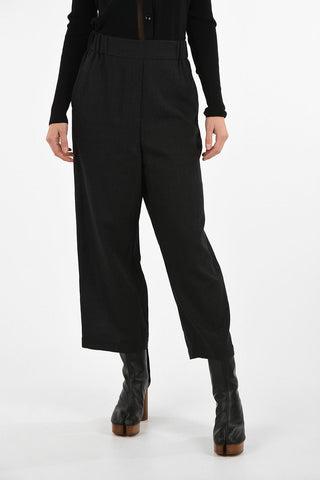 MM6 High-Rise Single Pleat Capri Pants