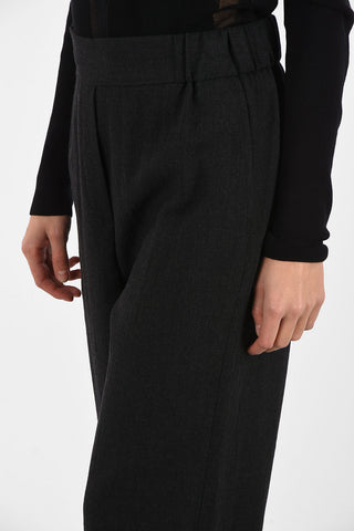 MM6 High-Rise Single Pleat Capri Pants