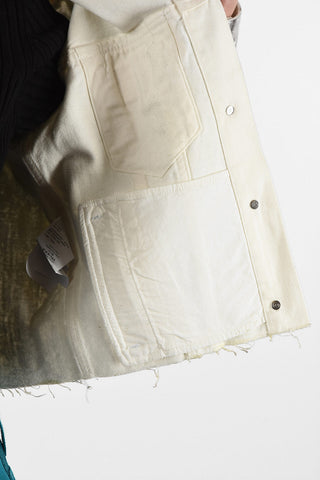 MM6 Metallic Faux Leather Cropped Jacket