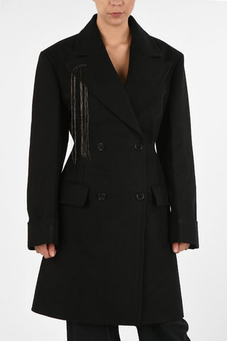MM1 Double Breasted Coat with Lurex Detail