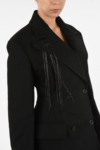 MM1 Double Breasted Coat with Lurex Detail