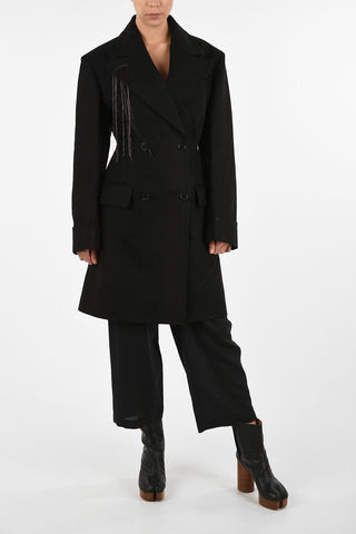 MM1 Double Breasted Coat with Lurex Detail