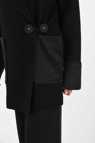 MM6 1-button Blazer with Pockets Front