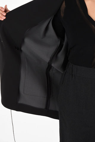 MM6 1-button Blazer with Pockets Front
