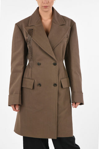 MM1 Double Breasted Coat with Lurex Detail