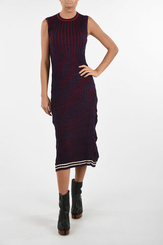 MM0 Knit Striped Bodycon Dress