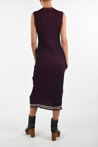 MM0 Knit Striped Bodycon Dress