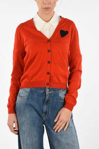 MM1 Heart Embroidered Cardigan
