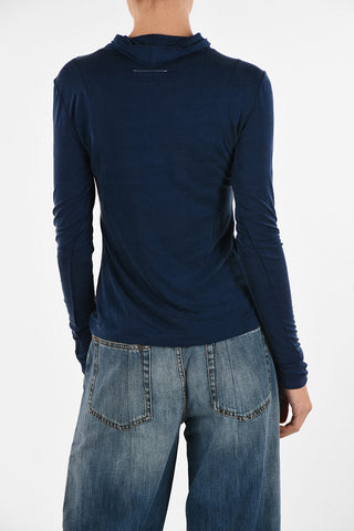 MM6 T-shirt a Collo Alto