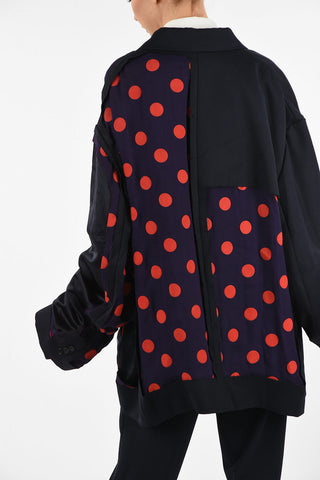 MM1 Polka Dots Oversize Silk Double Breasted Blazer