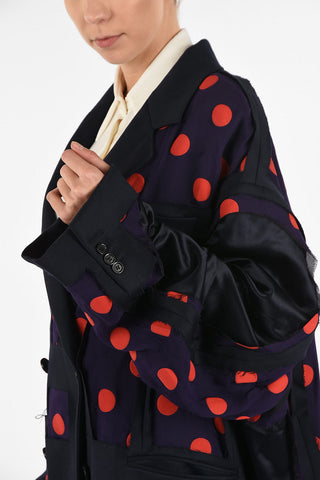 MM1 Polka Dots Oversize Silk Double Breasted Blazer