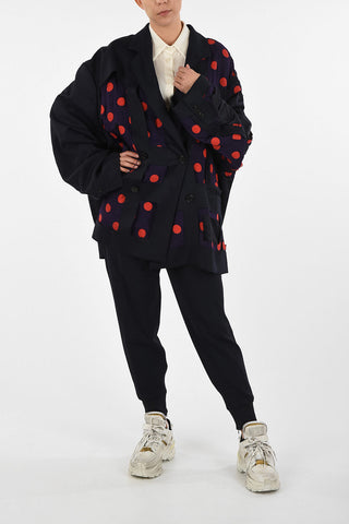 MM1 Polka Dots Oversize Silk Double Breasted Blazer