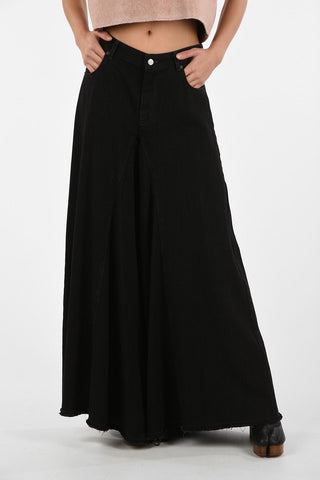 MM6 Mid-rise Flared Jeans With Frayed Hem
