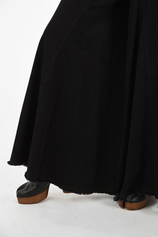 MM6 Mid-rise Flared Jeans With Frayed Hem