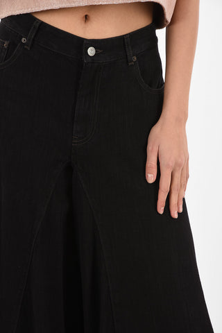 MM6 Mid-rise Flared Jeans With Frayed Hem