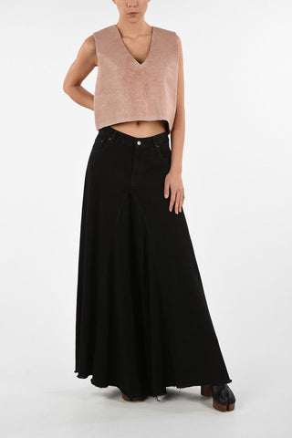 MM6 Mid-rise Flared Jeans With Frayed Hem