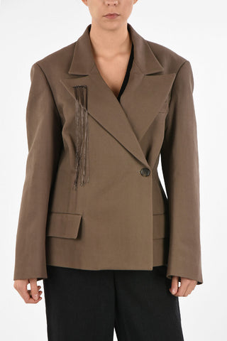 MM1 Double Breasted Blazer with Lurex Detail