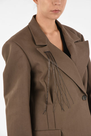 MM1 Double Breasted Blazer with Lurex Detail