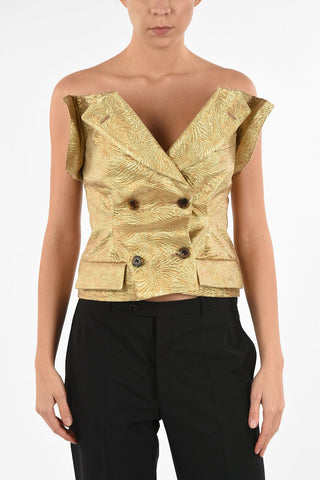 MM0 Brocade Wrap Top