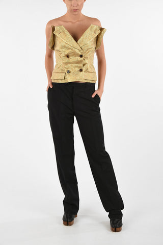 MM0 Brocade Wrap Top