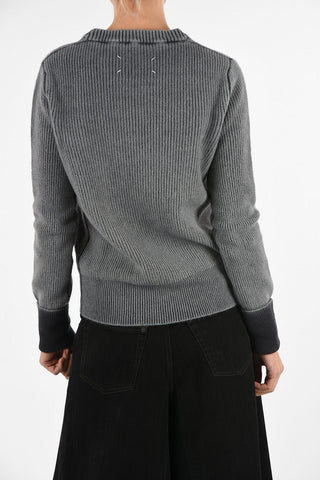 MM0 Ribbed Crew-Neck Sweater