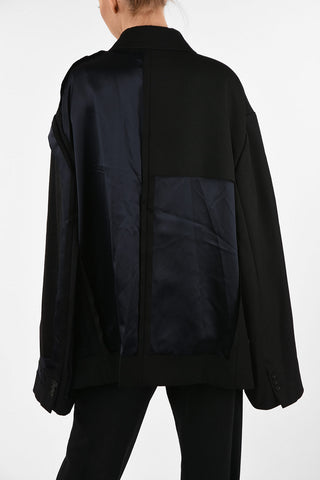 MM1 Oversize Double Breasted Jacket with Silk Insert