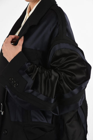 MM1 Oversize Double Breasted Jacket with Silk Insert