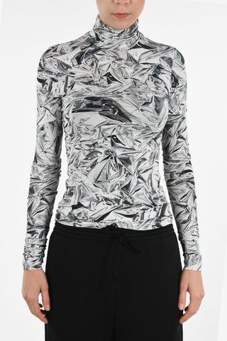 MM6 Abstract Print Turtleneck Sweater