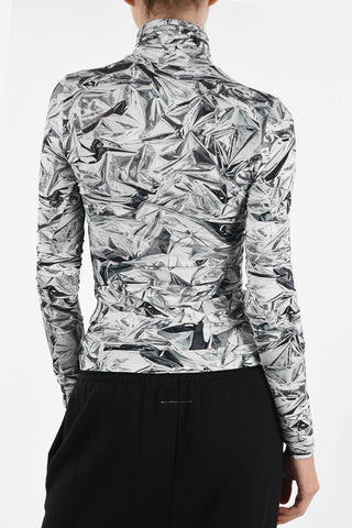 MM6 Abstract Print Turtleneck Sweater