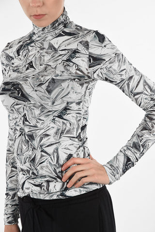MM6 Abstract Print Turtleneck Sweater