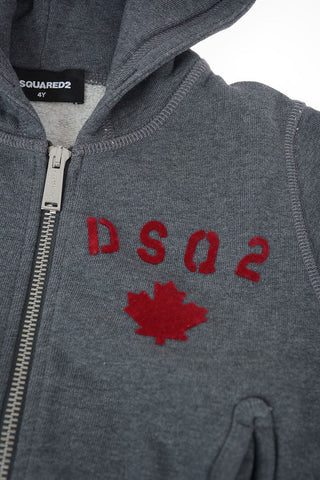 Hooded and Zipped Sweatshirt