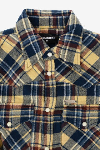 camicia tartan con Tasche Frontali
