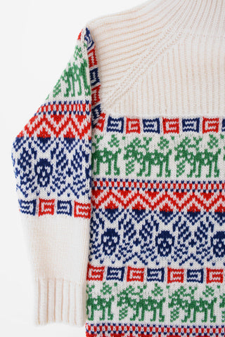 fair isle knit dress with Hood