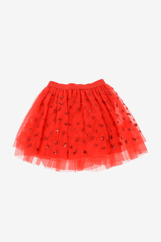 tulle circle skirt with Sequined Embroidered