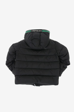down jacket with Printed Logo Side Band