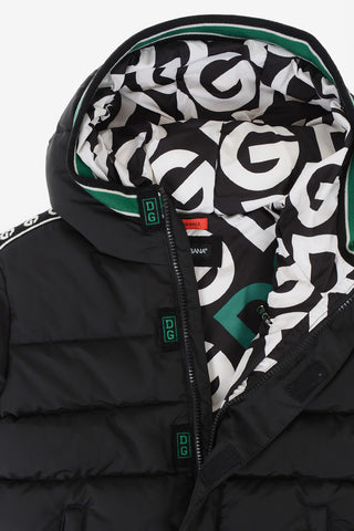 down jacket with Printed Logo Side Band