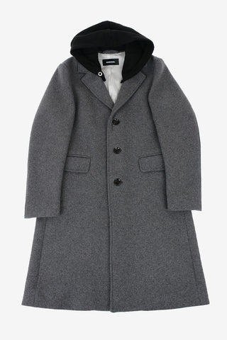 chesterfield coat With Removable Hood