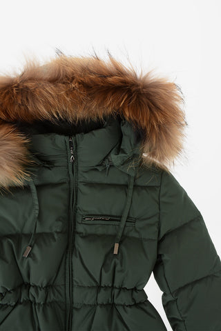 Real Fur Insert Down Jacket