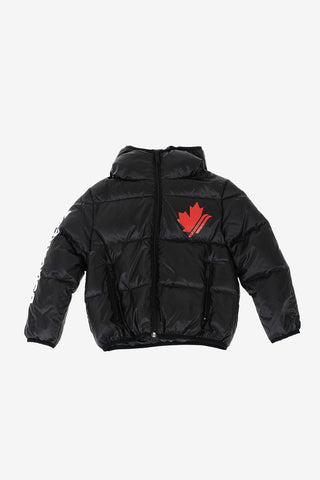 Hooded down jacket