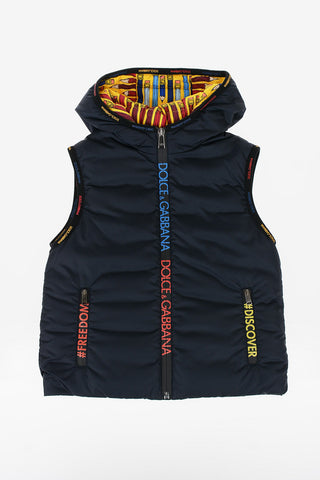 Hooded Sleeveless Down Jacket