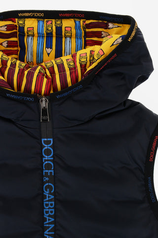 Hooded Sleeveless Down Jacket