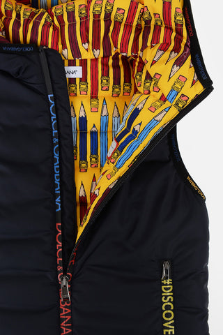 Hooded Sleeveless Down Jacket