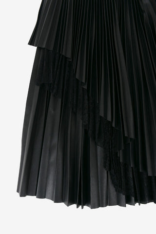 Faux Leather accordion circle skirt