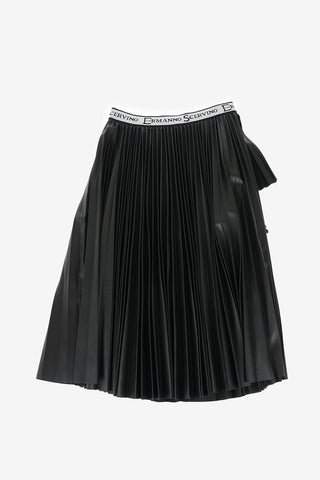Faux Leather accordion circle skirt