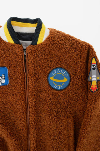 Teddy Bomber with Zip Frontal Closure