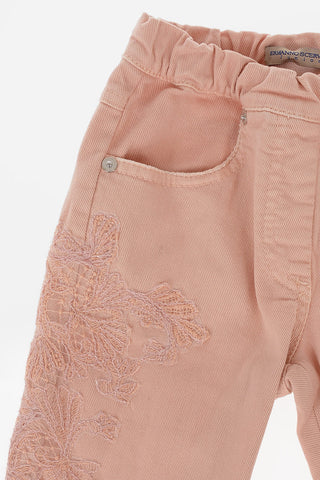 Jeans con Pizzo Ricamato
