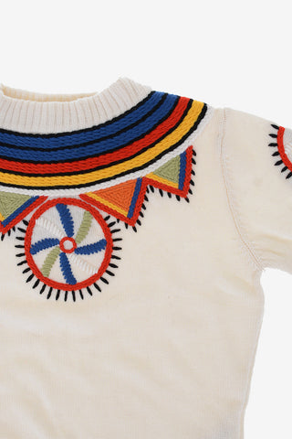 Embroidered Crew-Neck Sweater